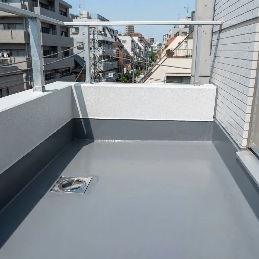 マンション屋上のウレタン防水改修（施工後）