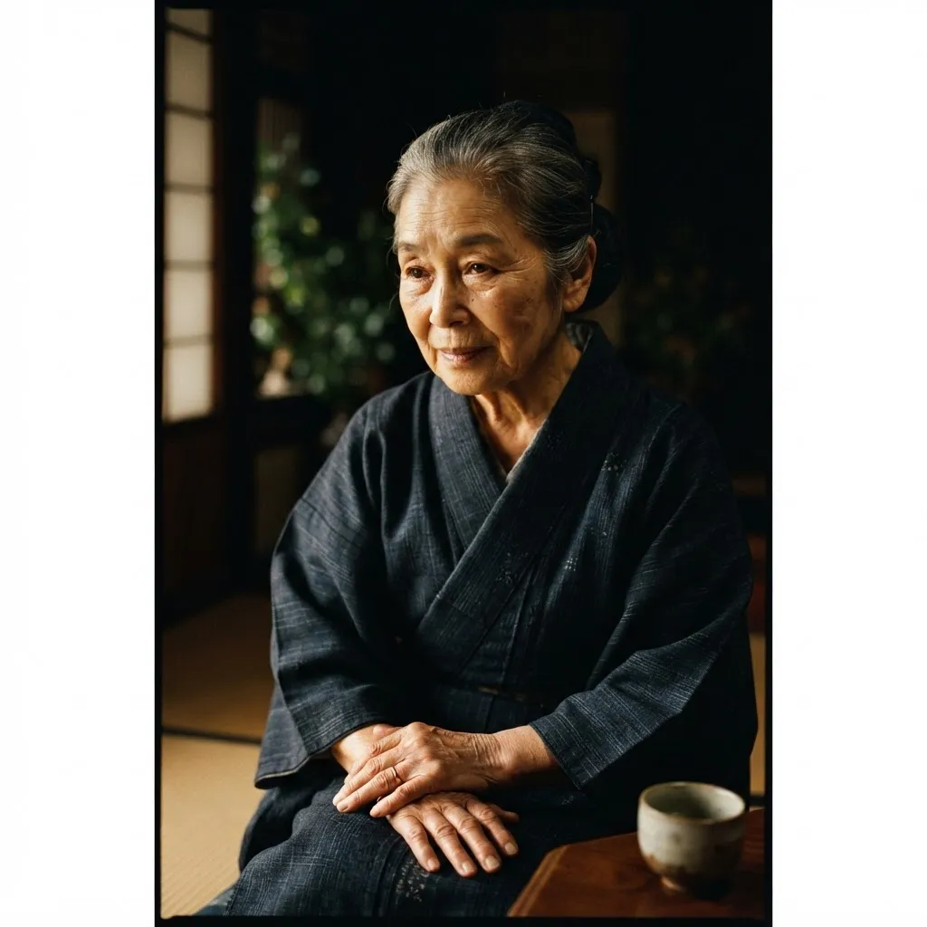 柔らかな光を顔に受ける女性のポートレート