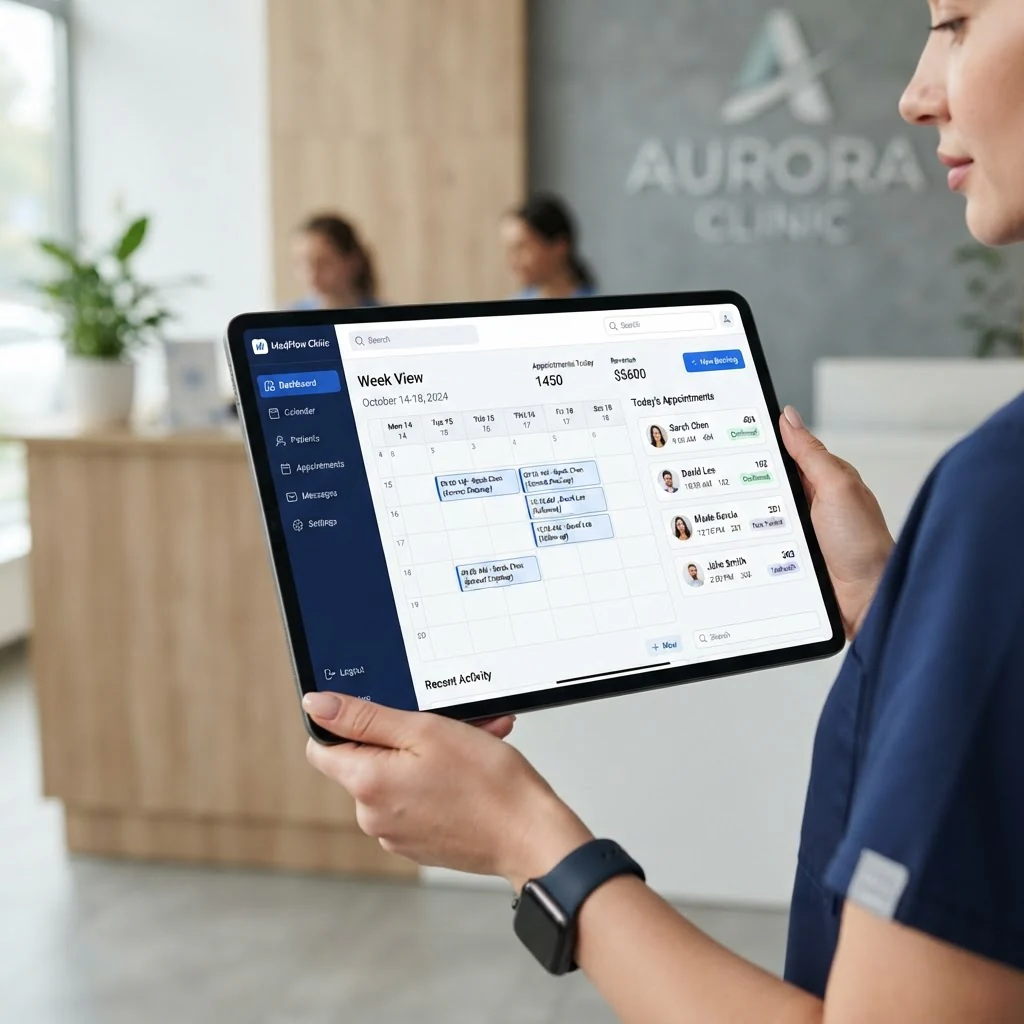 AOZORA Clinic向けに開発した予約・患者管理ダッシュボードの画面